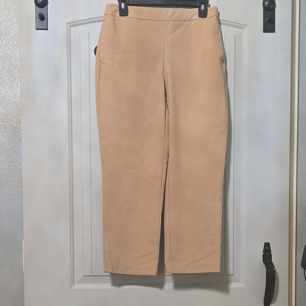 Tan High-Waisted Pants